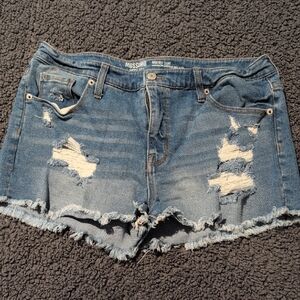 Mossimo Supply Co. Women's Ripped Blue Jean Shorts